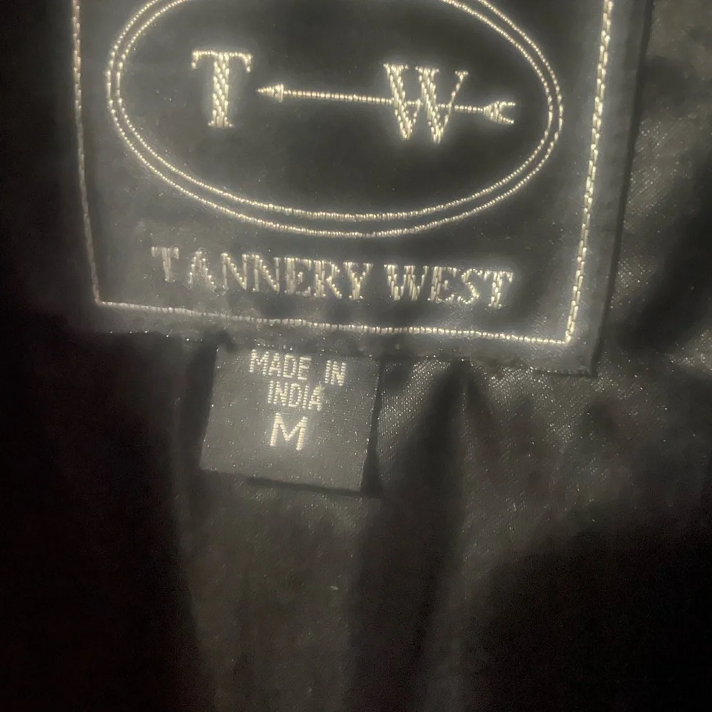 NWOT Men’s size M Black 3/4 long black leather jacket - Picture 2 of 3